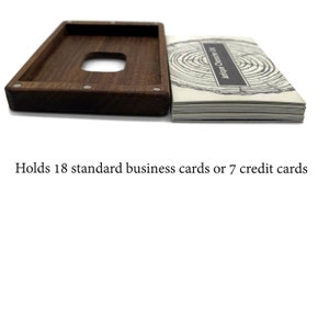 Personalized Business Card Holder, Personalized Business Card Case, Business card case wood image 3