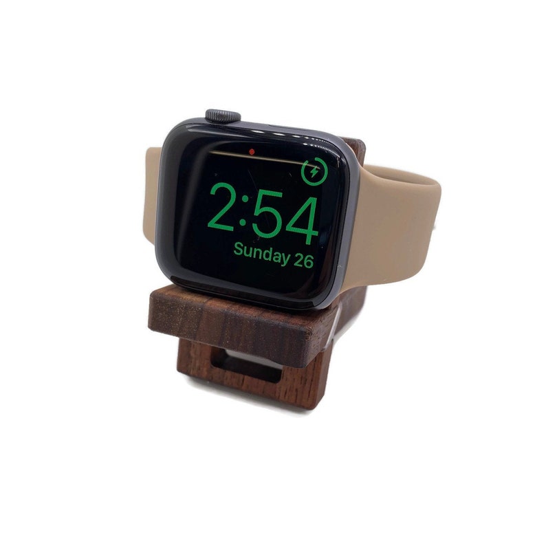 Apple watch stand Apple watch dock wood apple watch band strap 49 mm 44mm 42mm 40mm 38mm valentines Day gift for him/her series 4 series 5 image 2