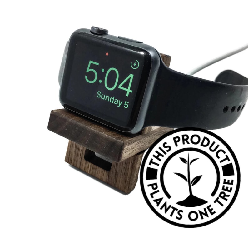 Apple watch stand Apple watch dock wood apple watch band strap 49 mm 44mm 42mm 40mm 38mm valentines Day gift for him/her series 4 series 5 image 1