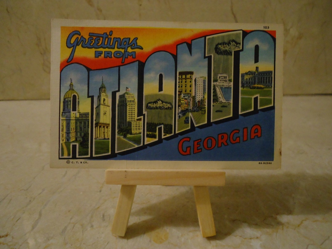 Atlanta Georgia Postcard Notebook MADE TO ORDER - Etsy