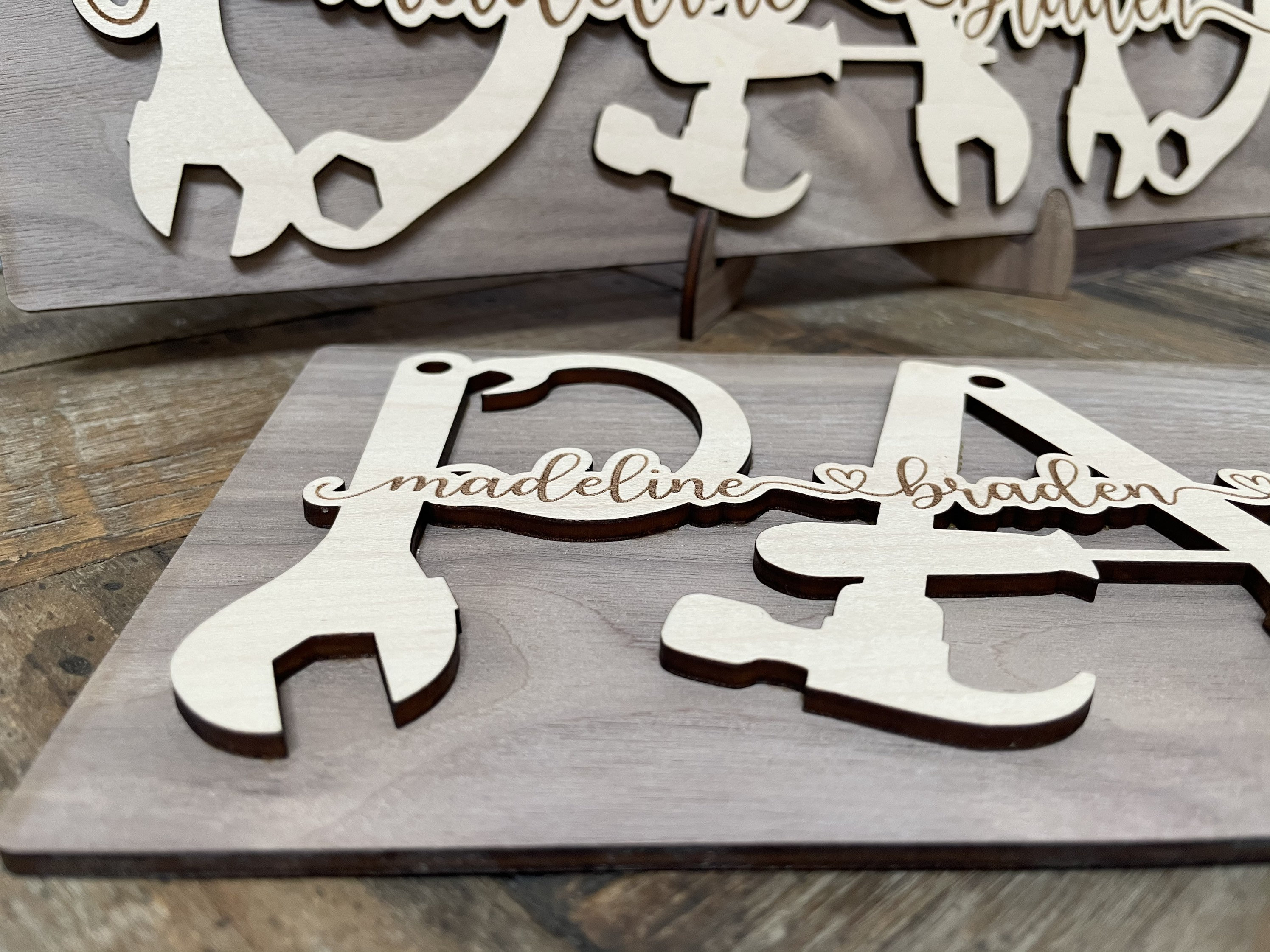 Father Figure Sign Fathers Day Personalized Wooden Sign for Dad Grandpa Papa - Etsy