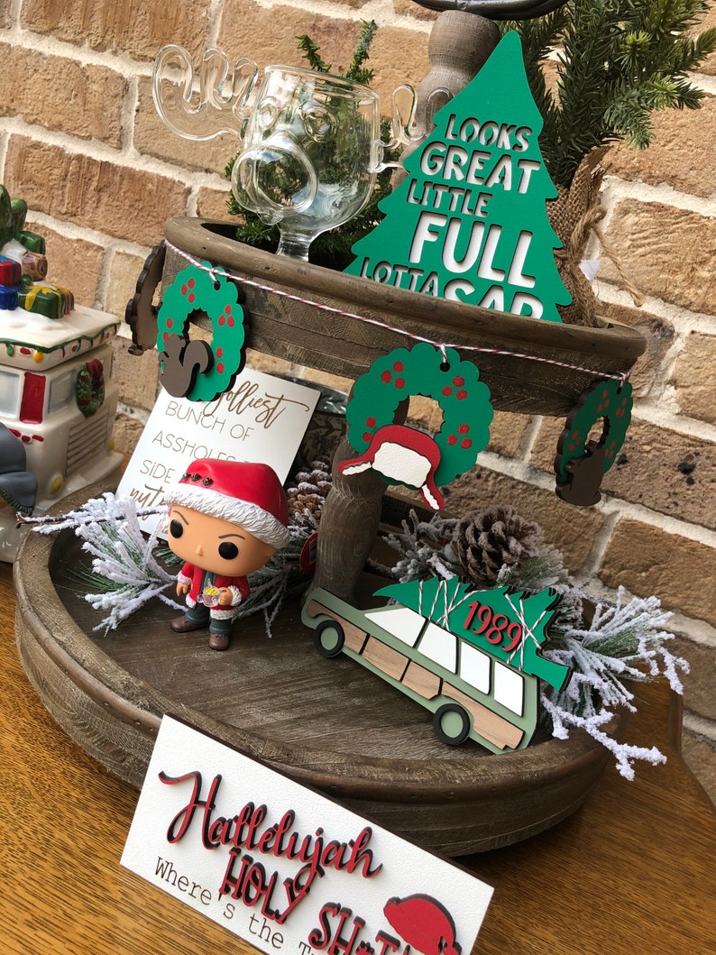 Christmas Vacation Tiered Tray Tiered Tray Decor National Etsy