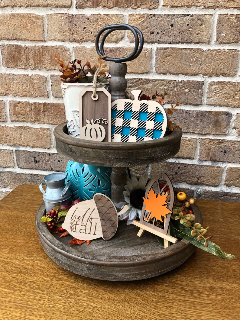 Fall Tier Tray Set Tiered Tray Decor Mini Sign Sets for Tray Etsy
