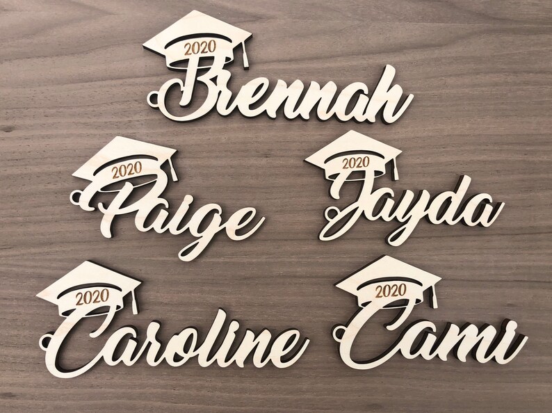 2021 Personalized Wooden Graduation Tags Graduation Ornaments Christmas ornament Grad gift tags Senior tags college gift 