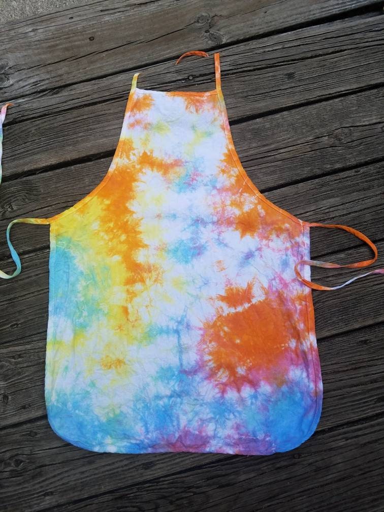 Tie Dye Apron, Tie Dye Craft Apron, Tie Dye Kitchen Apron, Waitress