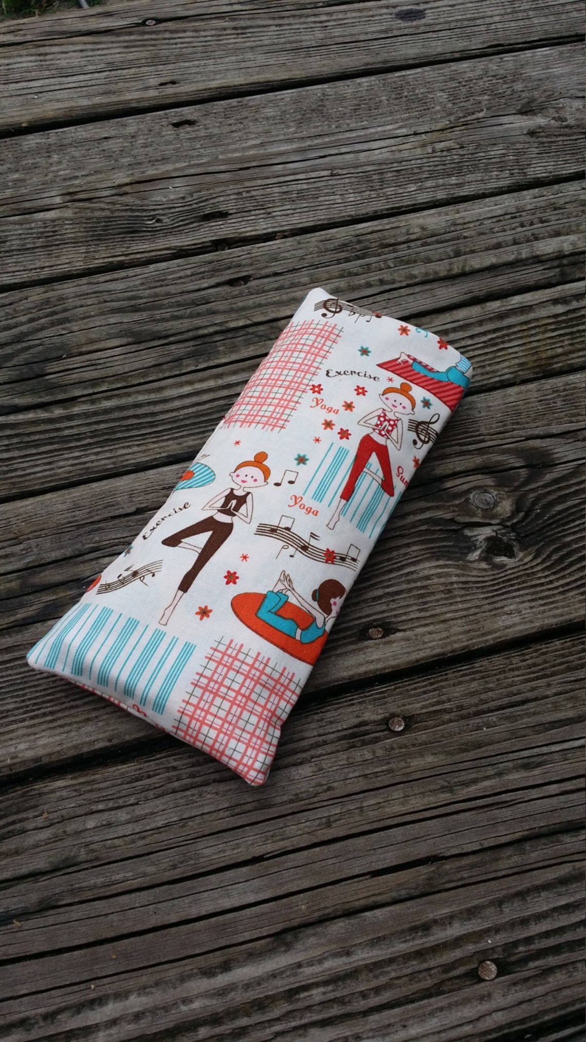 Yoga Eye Pillow / Relaxing Eye Pillow With Yoga Pose Print Etsy