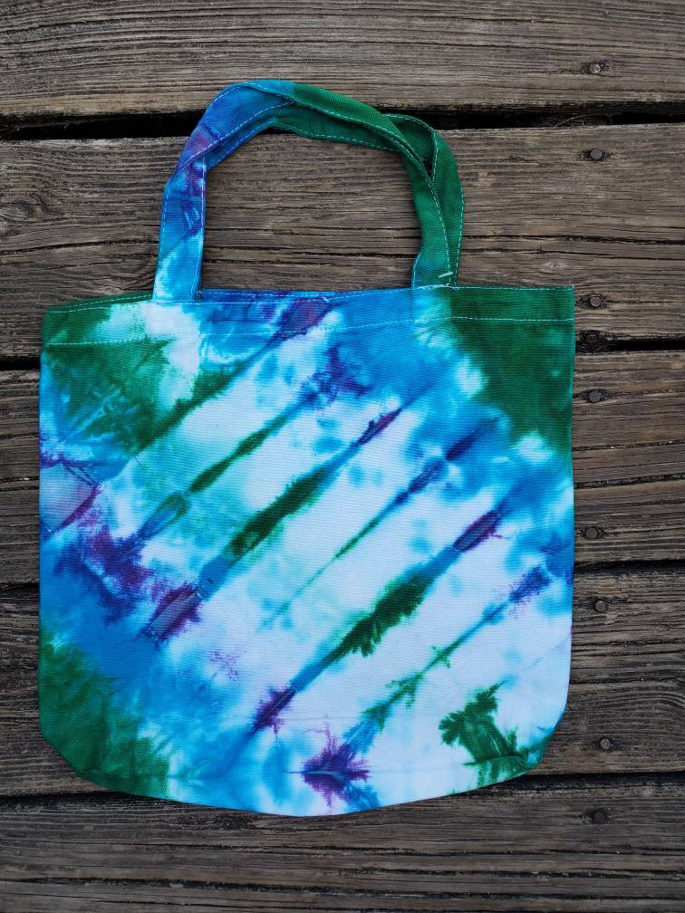Hand Dyed Tote Bag, Tie Dye Tote, Tie Dye Market Bag, Plastic Blows