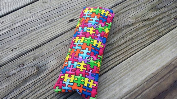 Yoga Eye Pillow with cover / Yoga Gift /  yoga accessories / Meditation Eye Pillow, Nap pillow, Autism Awareness/ Sensory Tool