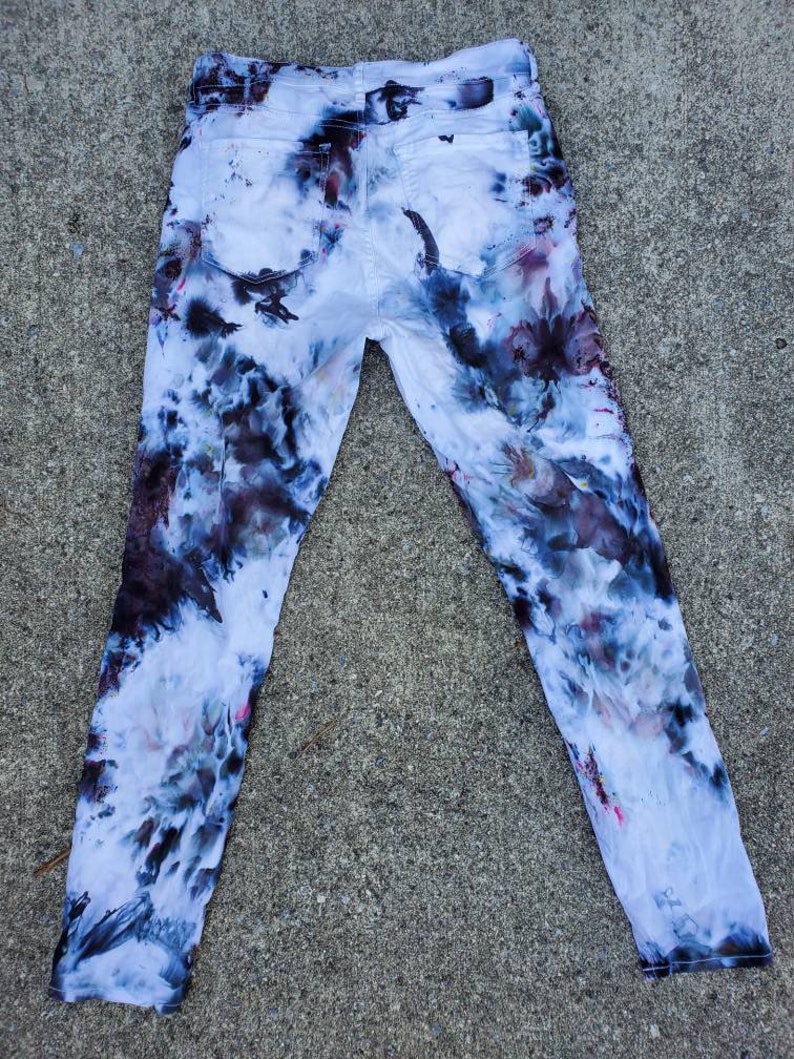 Boho Jean Woodstock Denim Upcycled Women/'s Tie Dye Jeans Tie Dye Women/'s Denim Jeans Festival Attire Hippie Jeans Festival Jeans