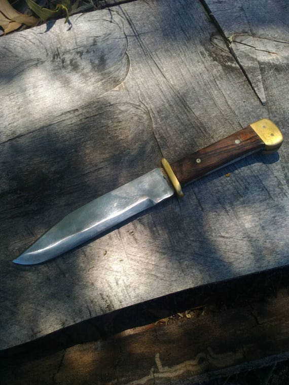 Hand Forged knife, Hunting knife, Fishing knife, Hiking knife, survival knife, AR500 steel, brass and bocote handle