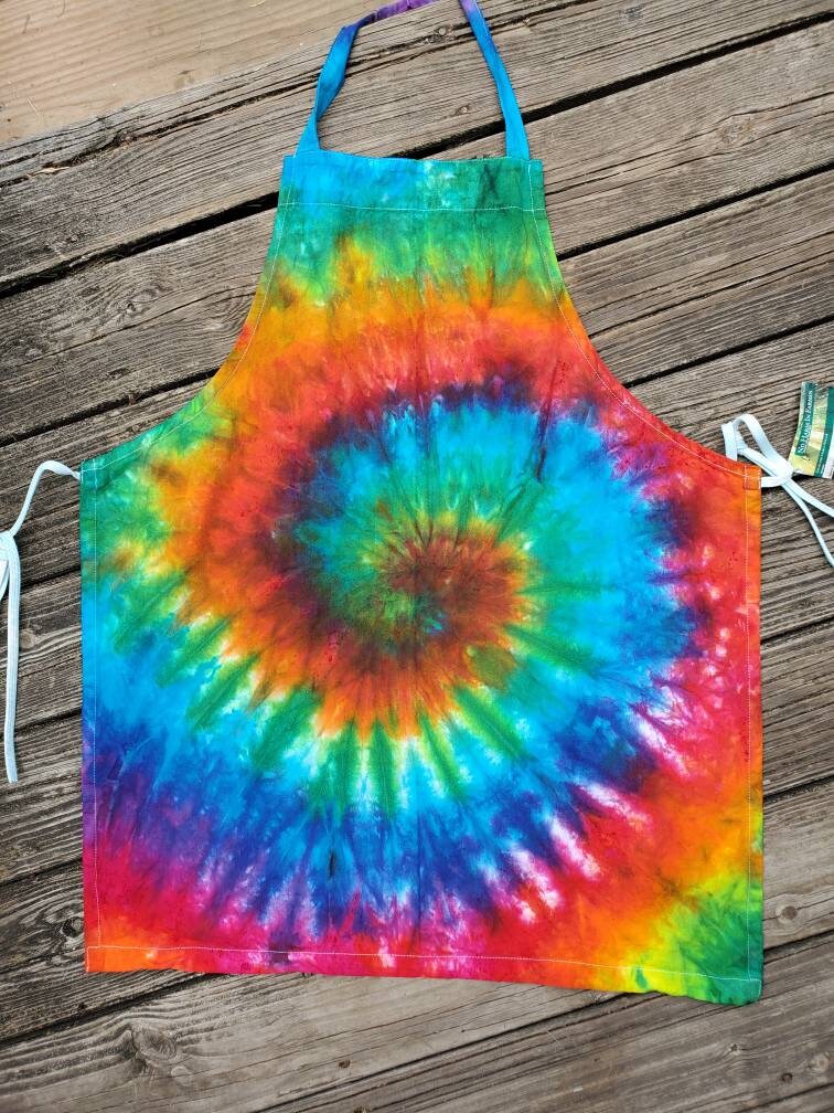 Tie Dye Apron, Tie Dye Craft Apron, Tie Dye Kitchen Apron, Waitress