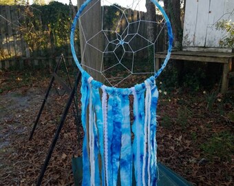 Tie Dye Dream Catcher , Tie Dye Art , Tie Dye Baby Mobile , Boho Decor ,  Pastel Dream Catcher , Baby gift , Housewarming Gift