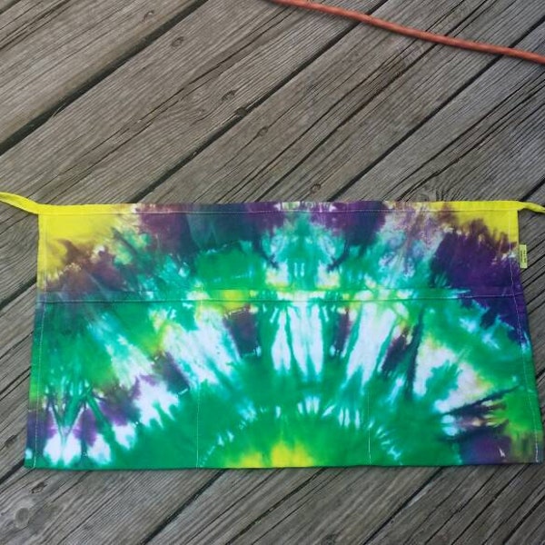 Tie Dye Waist Apron, Tie Dye Vendor Apron, Tie Dye Craft Apron, Tie Dye Money Apron, Server  Apron, Tool Apron, Half Apron, Waitress Apron