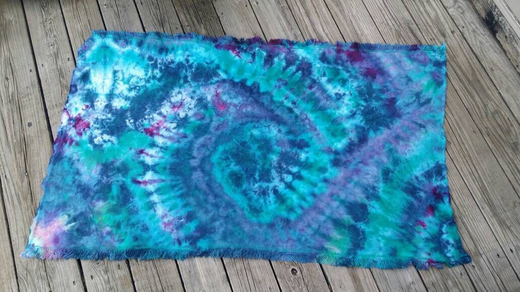 Tie Dye Baby Blanket, Tie Dye Baby Gift, Tie Dye Throw Rug, Tie Dye