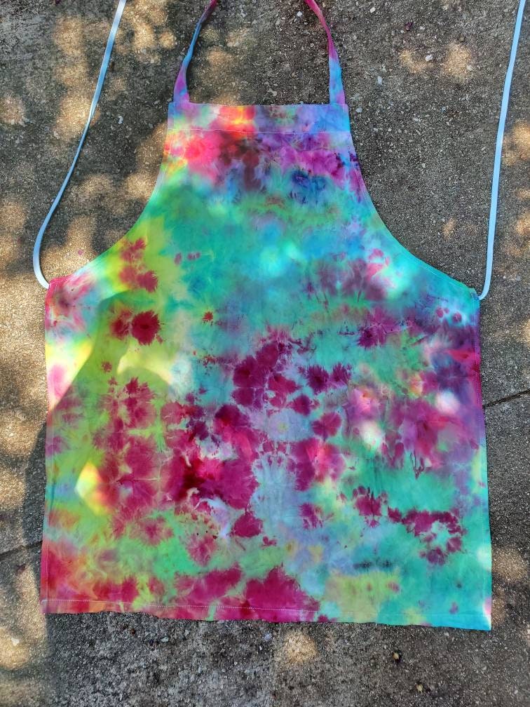 Tie Dye Apron, Tie Dye Craft Apron, Tie Dye Kitchen Apron, Waitress