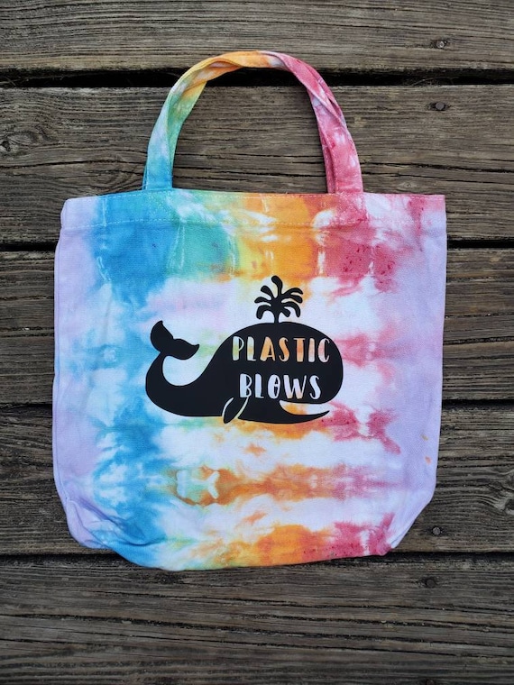 Hand Dyed Tote Bag, Tie Dye Tote, Tie Dye Market Bag, Plastic Blows, Women's Eco-Friendly, Tie Dye Beach Bag, Gift Bag, Shopping Bag