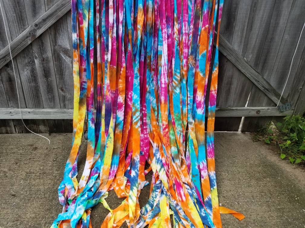Fabric Garland, Fabric Banner, Fabric Bunting, Tie Die Garland, Tie Dye