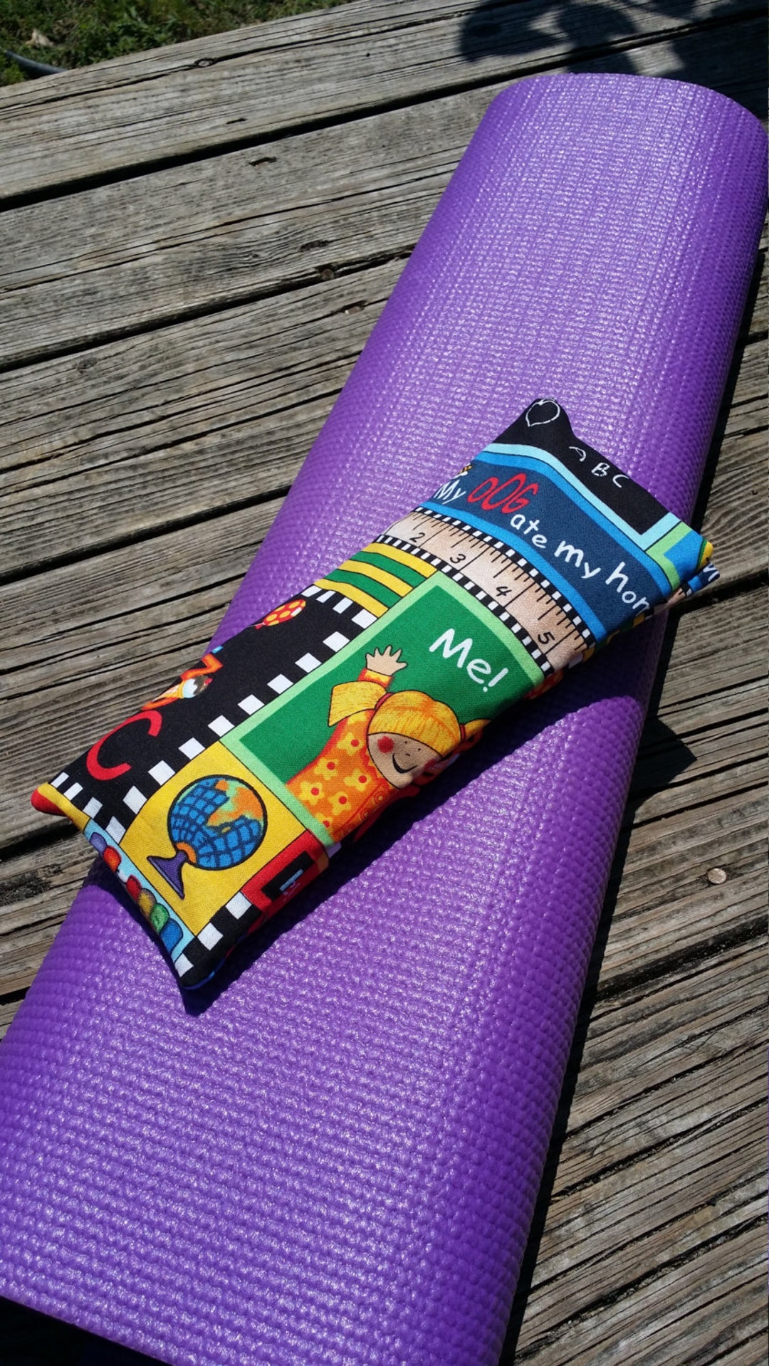 Yoga Eye Pillow/relaxing Eye Pillow With Teacher Print Cover / Yoga