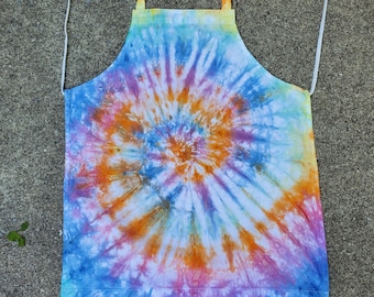 Tie Dye Apron, Tie Dye Craft Apron, Tie Dye Kitchen Apron, Waitress Apron, Tie Dye Cooking Apron, Chef Apron, Kitchen Apron