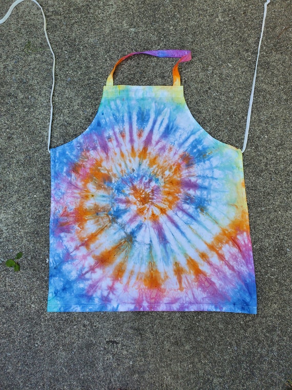 Tie Dye Apron, Tie Dye Craft Apron, Tie Dye Kitchen Apron, Waitress Apron, Tie Dye Cooking Apron, Chef Apron, Kitchen Apron