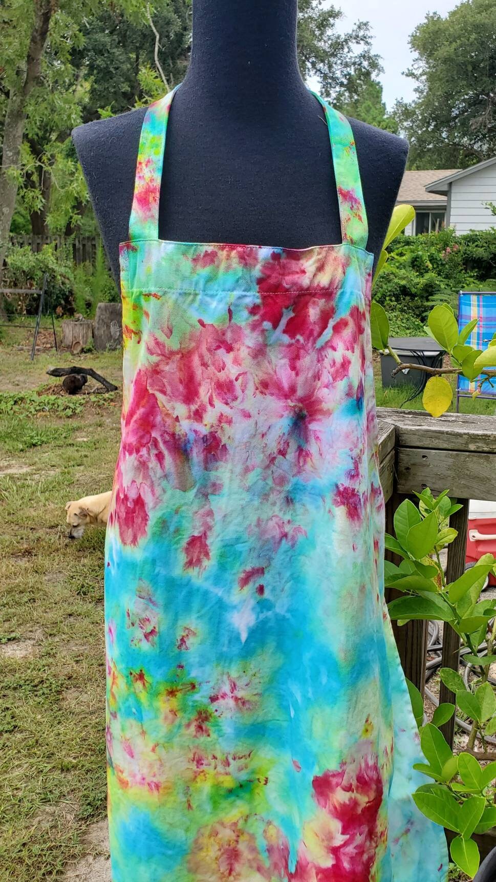 Tie Dye Apron, Tie Dye Craft Apron, Tie Dye Kitchen Apron, Waitress