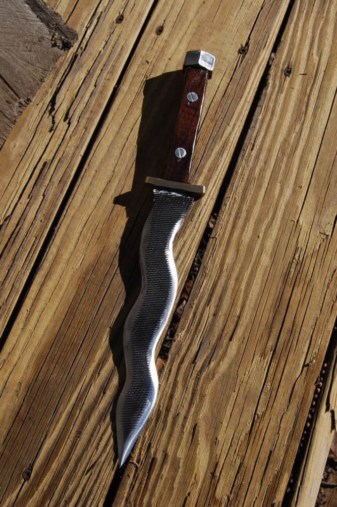 Serpent knife, Kriss knife, knife, File knife, curved knife