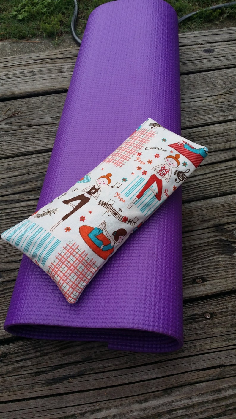 Yoga Eye Pillow / Relaxing Eye Pillow With Yoga Pose Print Etsy