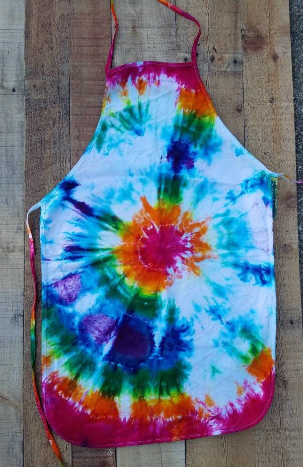 Tie Dye Apron, Tie Dye Craft Apron, Tie Dye Kitchen Apron, Waitress