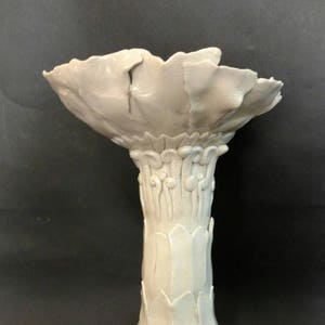 Porcelain Candlestick #T27 hand built by Skip Lyman
