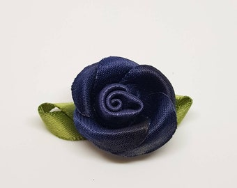 Blue rose Blue flowers Satin Bows in blue color Embellishments, Satin Bows, Craft Supplies, Craft Bows