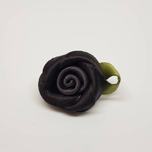 Black rose Black flowers Satin Bows in Black color Embellishments, Satin Bows, Craft Supplies, Craft Bows