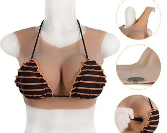 Pre-order!!! Standard size B, C Cup fake boob High Collar Elastic Realistic silicone Artificial Breast Form For Drag Queen Crossdresser