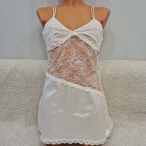 Night dress, Pajamas, sleep wear, comfortable, night wear, Vintage, NightWear, Nightie, Under Skirt, Vest White Lace,Lingerie,night lingerie