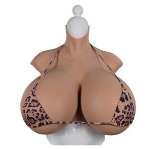 Pre-order!!! Super Huge Z Cup fake boob High Collar Elastic Realistic silicone Artificial Breast Form For Drag Queen Crossdresser
