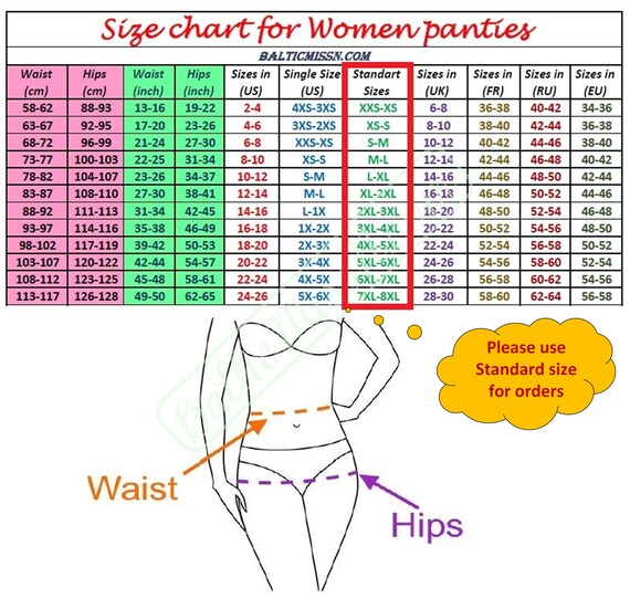 Transvestite size chart thongs