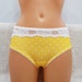 White polka dots,yellow,crotchless panties,lace,high waist,wedding,crotchless,shorts,lace panties,sexy lingerie woman,night thong,underwear 