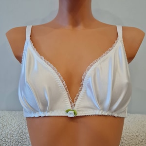 Bra full cup,underwear, white fabric,handmade lingerie,bra,vintage lingerie,honeymoon lingerie,rose lingerie set,lingerie,bras,bralette