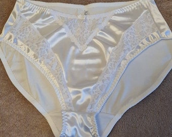 White lace handmade knickers