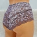 Handmade gray/violet,crotchless panties,lace,high waist,wedding,shorts,lace panties,sexy lingerie woman,underwear,lace lingerie,vintage 