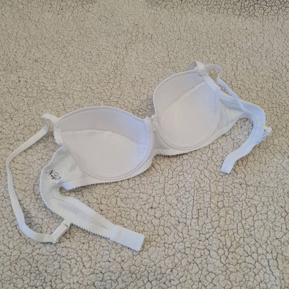 Padded Bra, Satin Bra, Satin Top, Lingerie Top, White Padded Bra, White Lace  