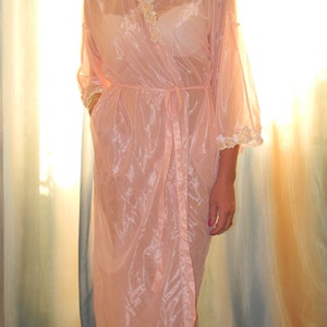 See through robe, Silk kimono, lace kimono, handmade dressing gown ,Long silk robe , Silk lace kimono, Wedding robe,bridal robe ,Bride robe
