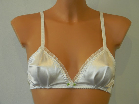 Handmade Lingerie,white Lace,without Underwires, Not Padded Bra
