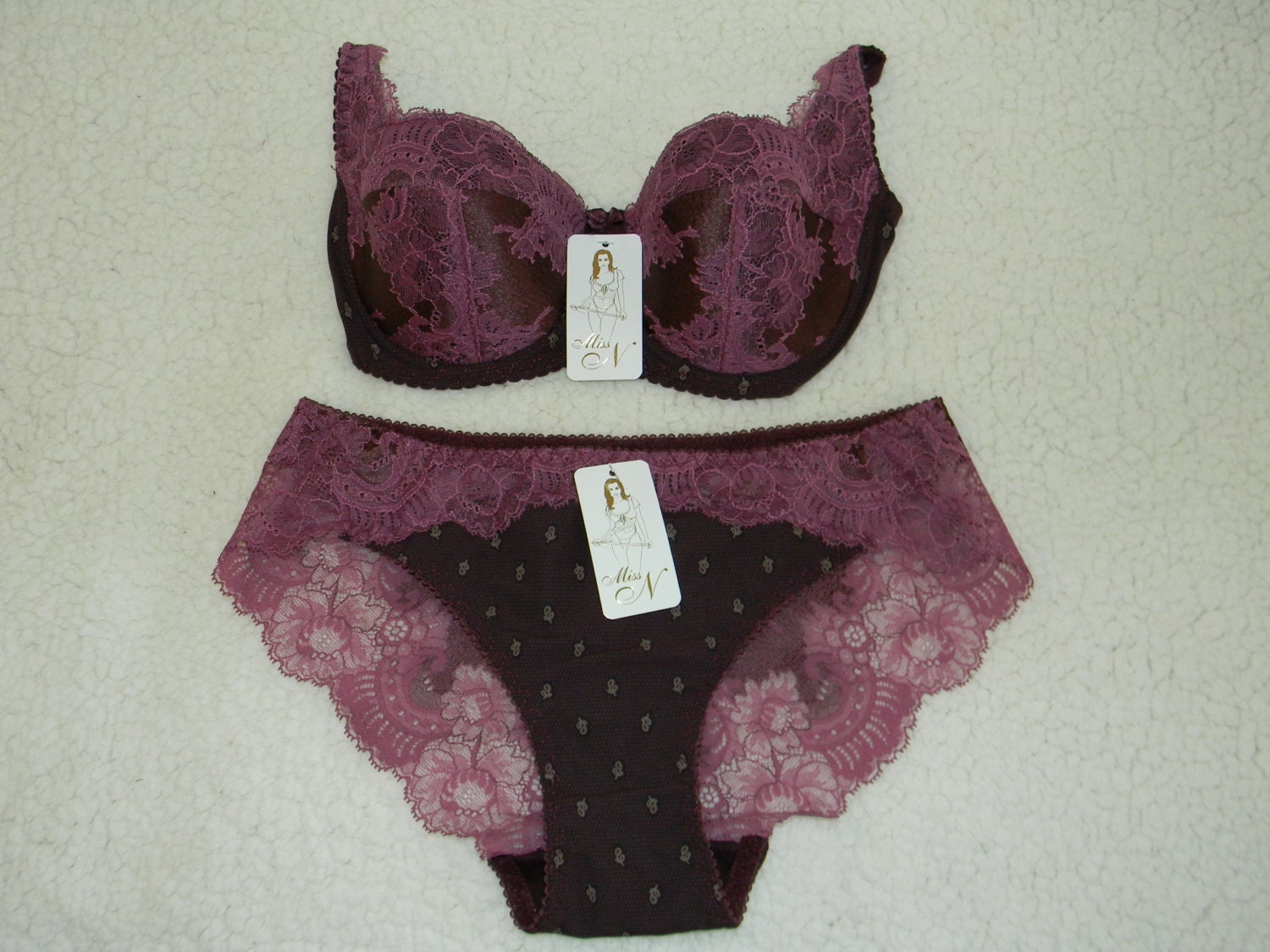 Rose lingerie set Handmade plus size Bra Set rose underwear | Etsy