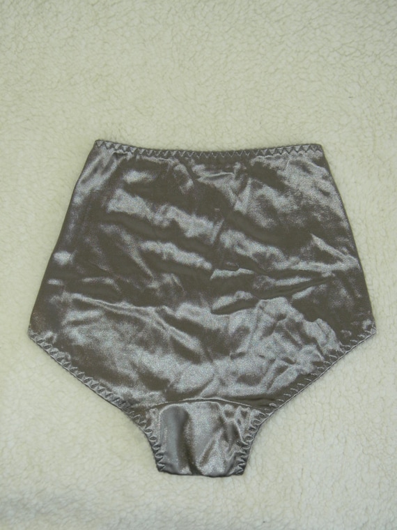 Lacy Black Silky Panties Vassarette Label Women's High Waist Undies 