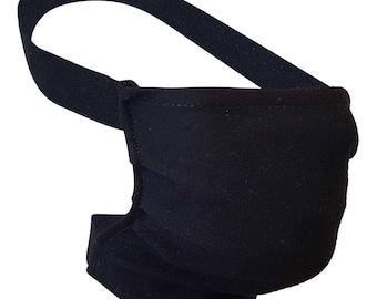 Black Handmade face mask, cotton, one size, different colors, custom request