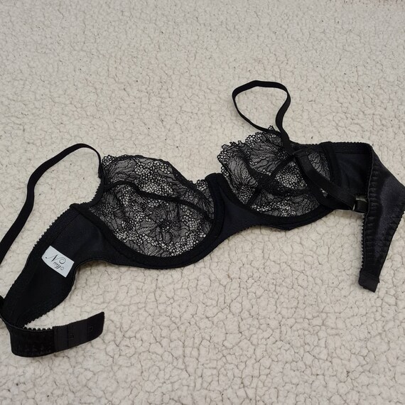 Handmade Lingerie,black Satin and Black Lace, Lingerie,underwear, Matching  Panties,sexy Lingerie Set,vintage Lingerie,wedding,love,sexy 
