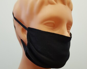 Handmade Black face mask, cotton, one size, different colors, custom request