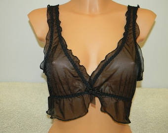 Lace bralette,Sheer lingerie,Sheer underwear,See through lingerie,Sheer bra,Sexy lingerie,Gift for her,eyelashes lace,see through fabric,bra