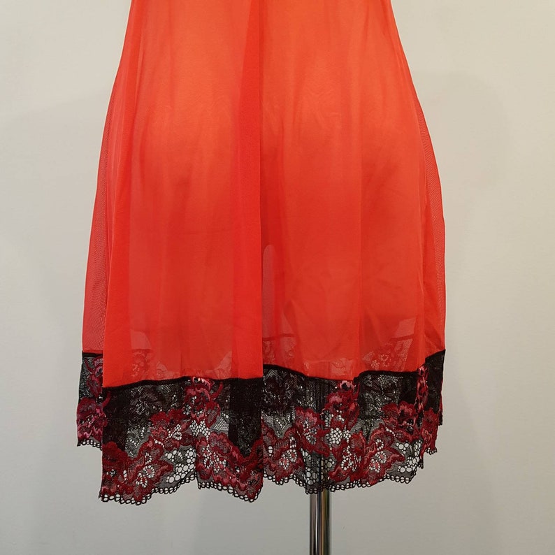 red Lace night wear sleep wear Night dress red Lingerie,night lingerie comfortable Under Skirt Vintage Pajamas Nightie NightWear