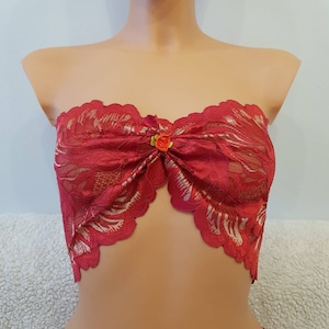 Microfiber Lace Bralette with Belt